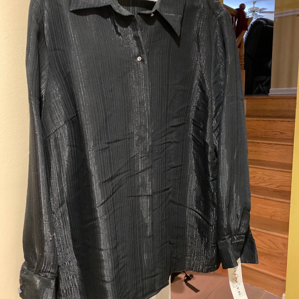 Black Sateen blouse